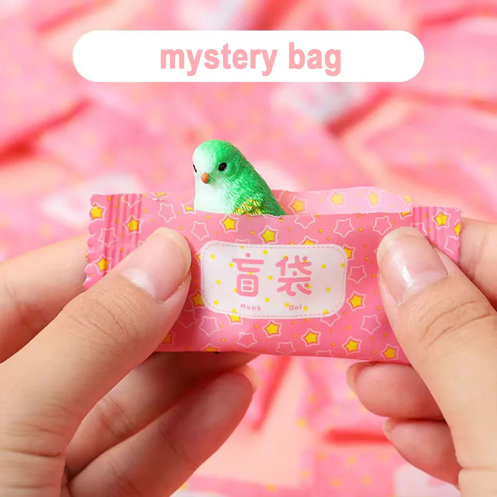 Mini Animal Mystery Bags Dog Bird Duck Simulation Statue Cute Animal Cake Decorations Baby Shower Favors Kid Birthday Party Toys