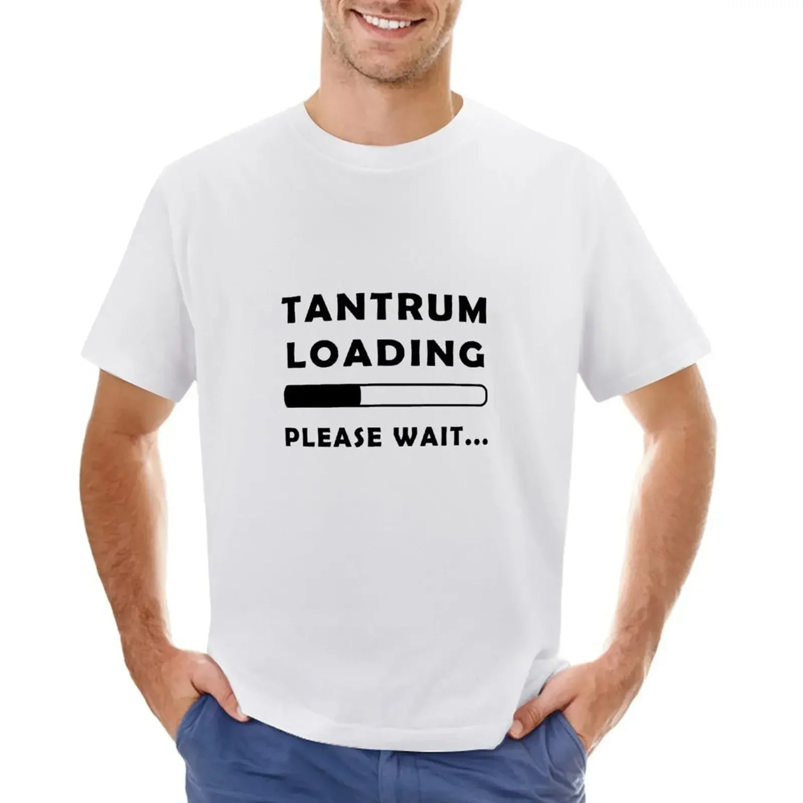 tantrums loading T-shirt Blouse for a boy Men's cotton t-shirt