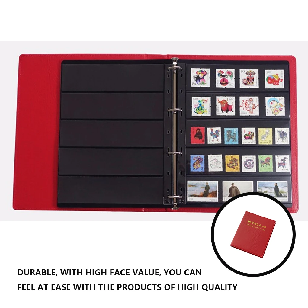 Leather Loose-leaf Album Coins Stamp Collection Book Books 9 Holes