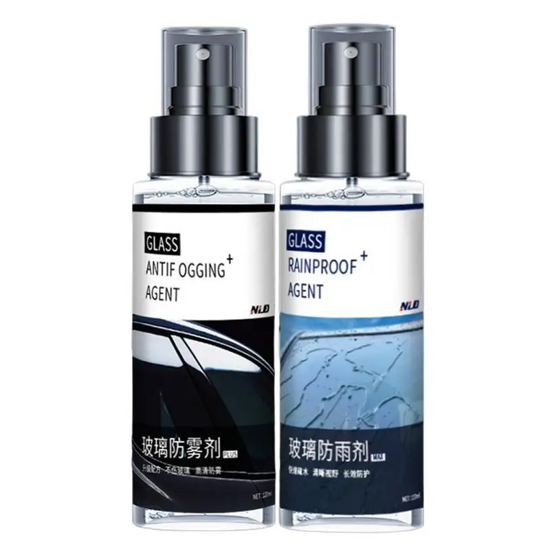 Windshield Anti Fog Auto Windshield Anti-rain Agent Anti Fog Spray For Clear Vision Glass Fog Removal Water-Proof Spray Set For