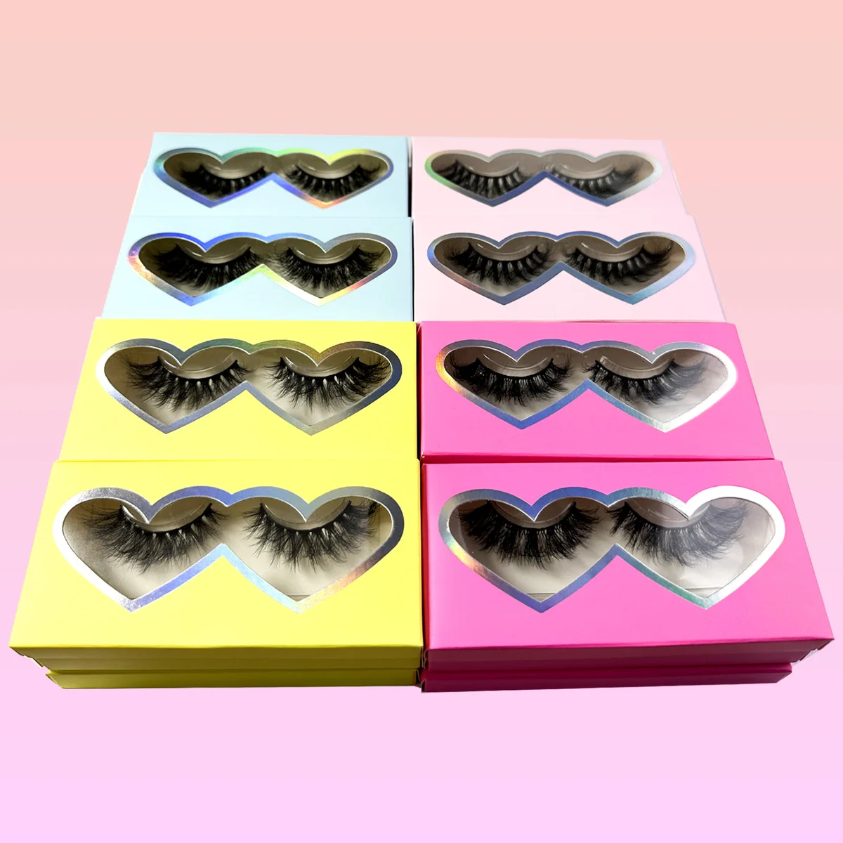 2/6/24Pairs 4 Styles Wispy Faux Mink False Eyelashes Mixed Dramatic Thick Curled Fluffy Strip lashes Multipack for Eyes Makeup