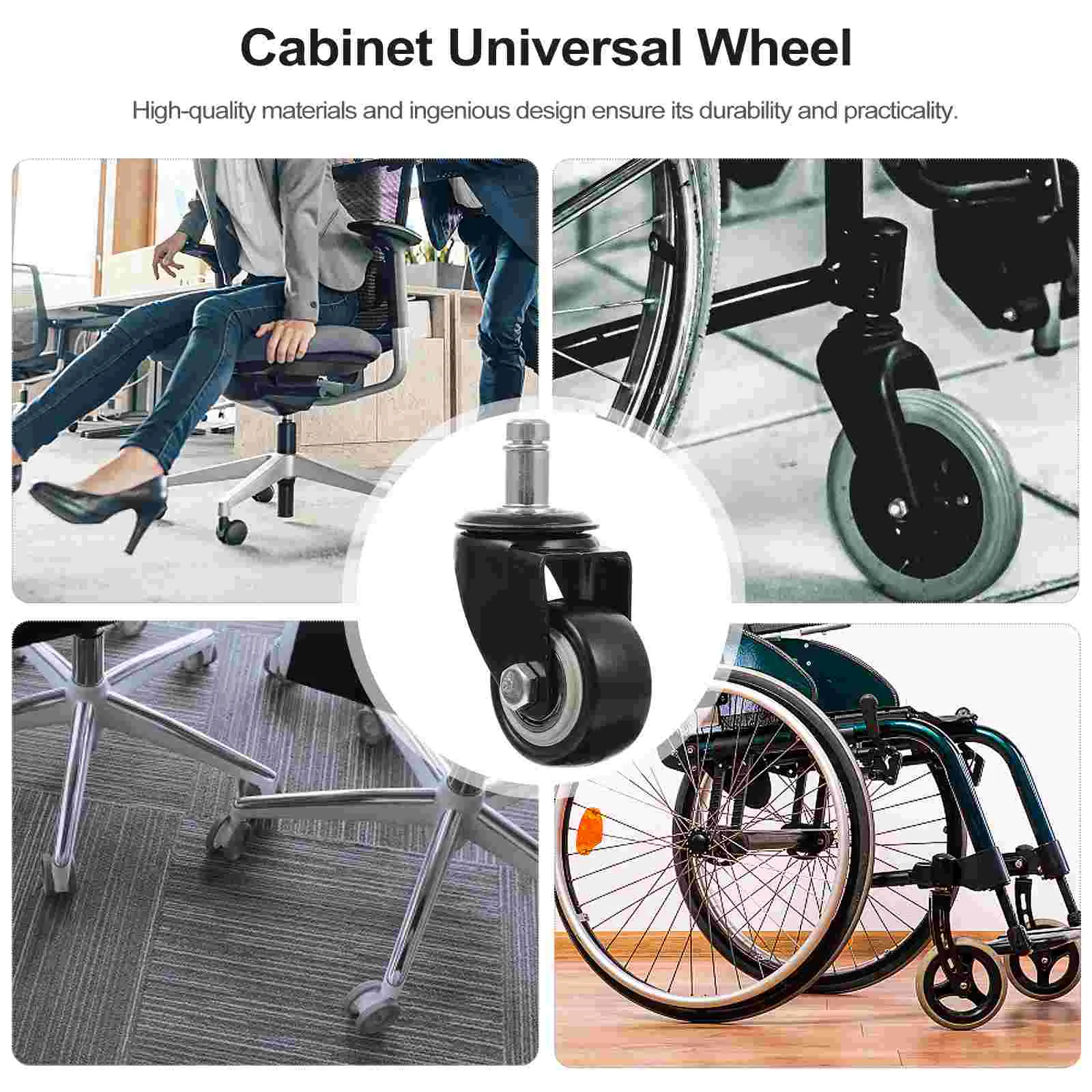 5 Pcs Boss Chair Caster Home Furniture Pulley Cabinet Universal Wheel Office Wheels Omni-direction Table Swivel