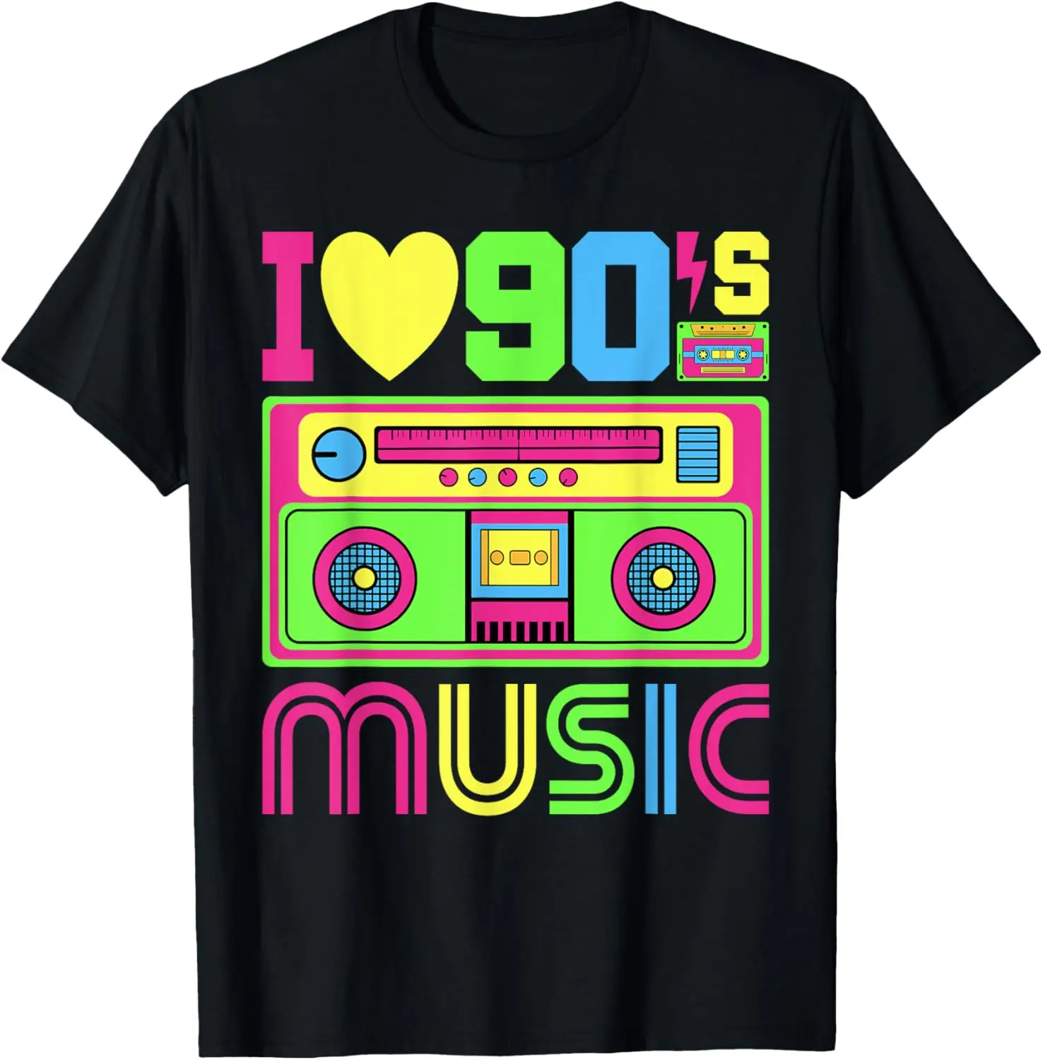 I Love 90's Music 1990s Themed Party 90's Outfit 90s Costume T-Shirt