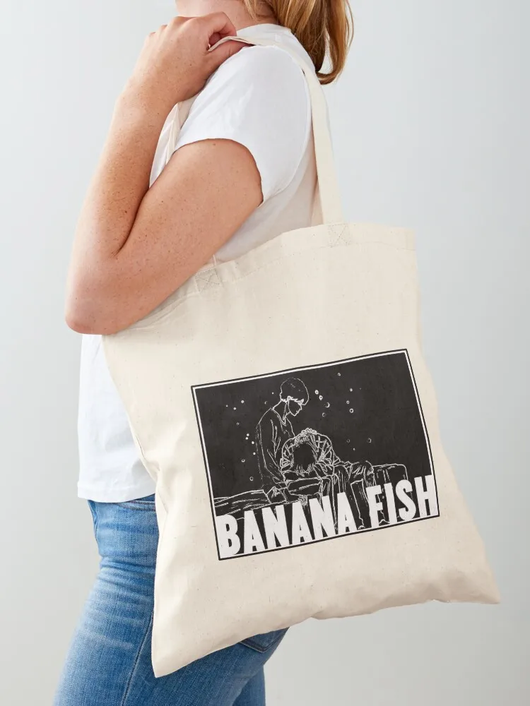 Banana Fish - Ash & Eiji Comfort - Black & Dark-Colored Backgrounds Tote Bag great bag Women's bags Canvas Tote Bag