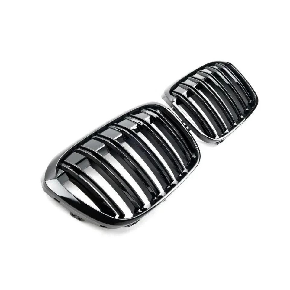 XVIP glänzende schwarze Diamanten-Stil Frontstoßstangen-Nierengitter für BMW X1 F48 F49 2016–2019. Oberes Racing-Gitter im glänzenden Linien-Stil – Detail 8