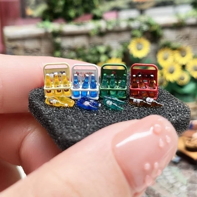 1/64 디오라마 맥주 운반 바구니 모델 차고 소품 장면 모델 액세서리 장난감