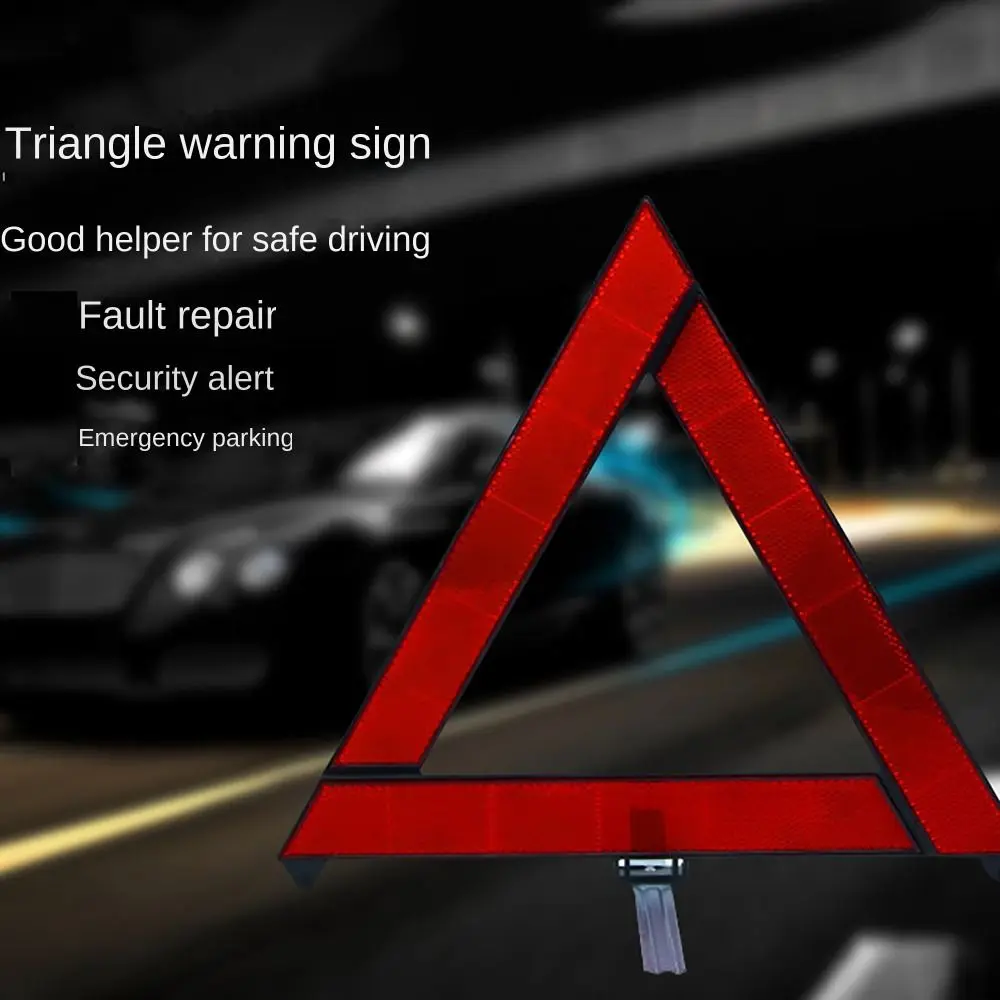 Necessory Foldable Warning Triangles Reflective Red Road Safety Warning Sign ABS Security Accessory Hazard Alert Car Motors