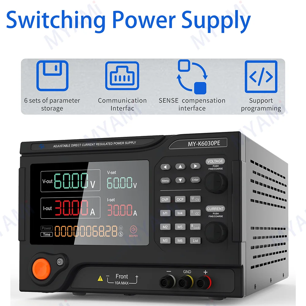 Laboratory desktop adjustable voltage regulator 60V 30A 1800W switch programmable DC power supply