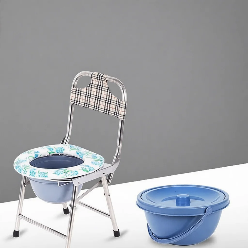Portable Bedside Commode Potty Sturdy Plastic Urinal Bucket Odor Resistant Toilet Aid For Elderly Patient Care
