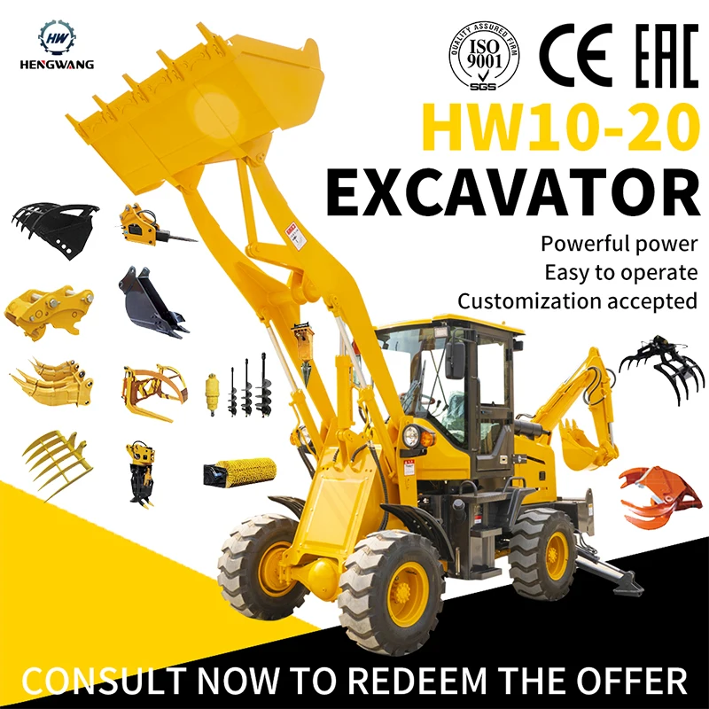 All Terrain Demolition Excavator Four Wheel Drive Off road Wheel Diesel Engine Diesel Excavator Backhoe Excavator Customization