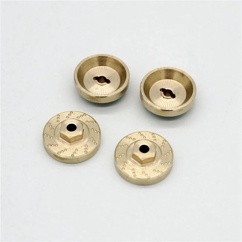 FORW-40Pcs Heavy Duty Brass Wheel Hex Adapter Balance Weight For AXIAL SCX24 90081 Upgrades 1/24 RC Crawler Car Parts
