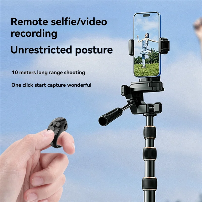 ZIZI Ring Controller E-Book Page Turner Instant Remote Control Ring Music Video Controller Fortiktok IOS Android Laptop White