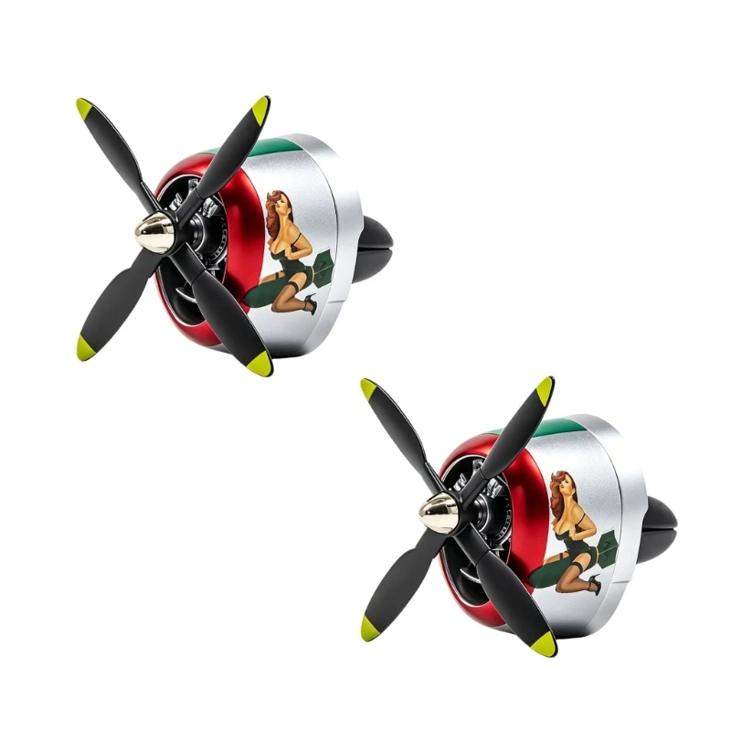 Car Scent Diffuser Air Outlet Clips Set of 2, Propeller Clip for Cabin Odor Control and Day to Day Use