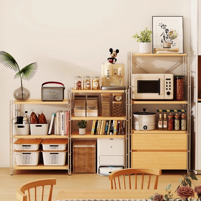 

Steel and wood bookshelf floor-to-ceiling Japanese shelf floor-to-ceiling living room simple multi-layer storage