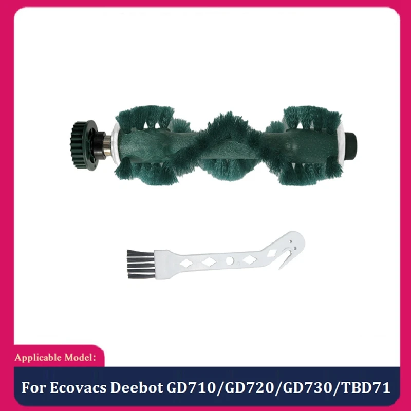 2Piece Main Roller Brush Replacement Replacement Accessories For Ecovacs Deebot GD710/GD720/GD730/TBD71