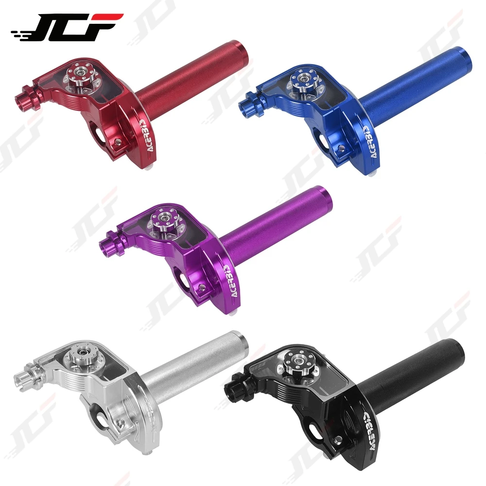 

7/8''22mm Motorcycles Accelerator Handlebar Throttle Visible Twist Grip CNC Aluminum Universal For Dirt Pit Bike ATV Colorful