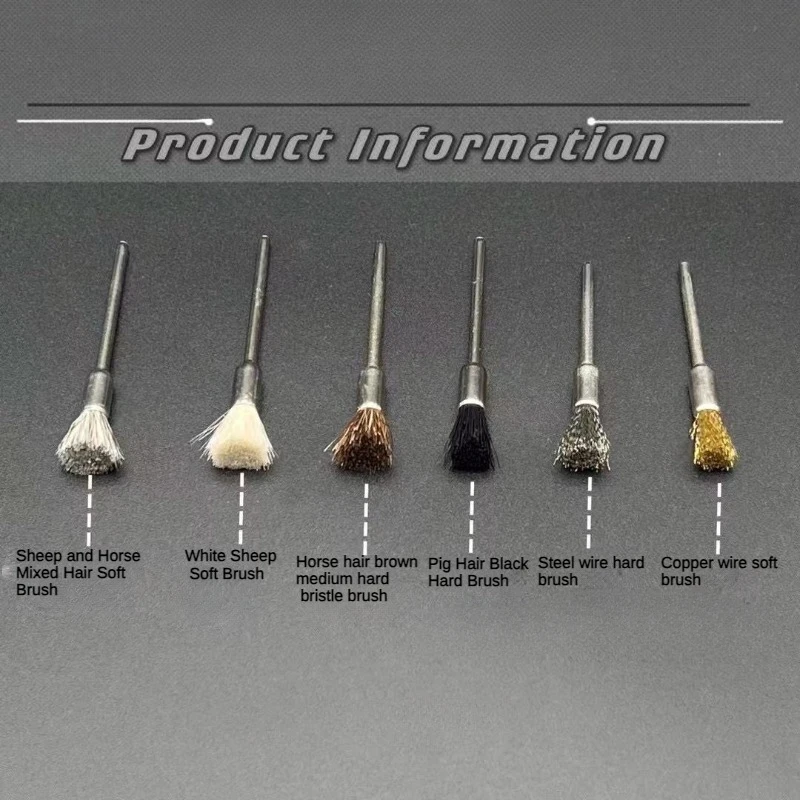 10PCS Polishing Wheels Bristle Steel Brass Wire Pen Shape Brushes Jewelry Abrasive Brush Accessories For Rotary Tools
