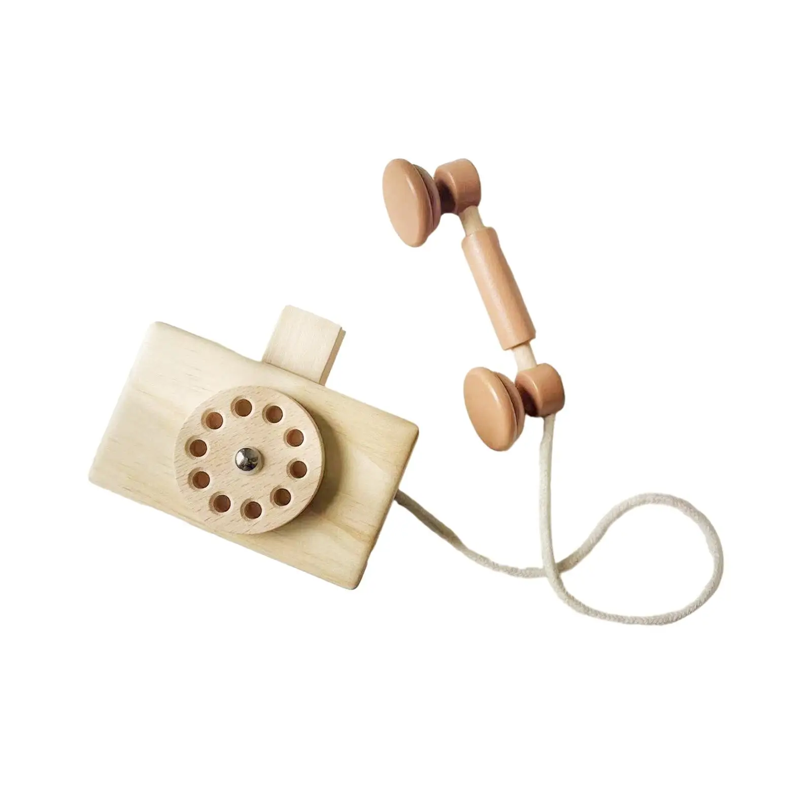 Jouet de téléphone en bois, jouet artisanal, Montessori dos