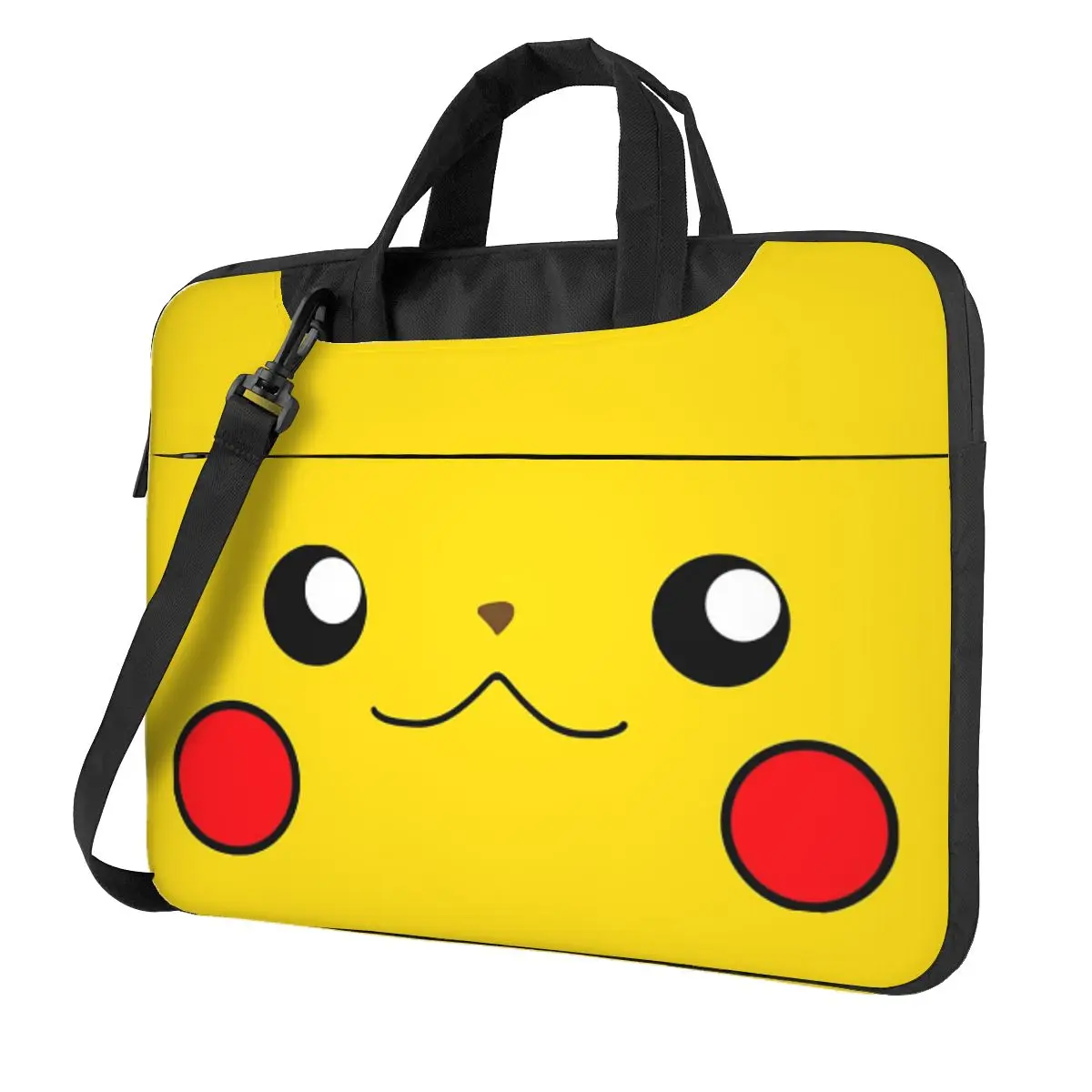 

Сумка для ноутбука Pikatchu Face через плечо, сумка для компьютера 13, 14, 15,6 дюймов, сумка для ноутбука Macbook Pro Lenovo