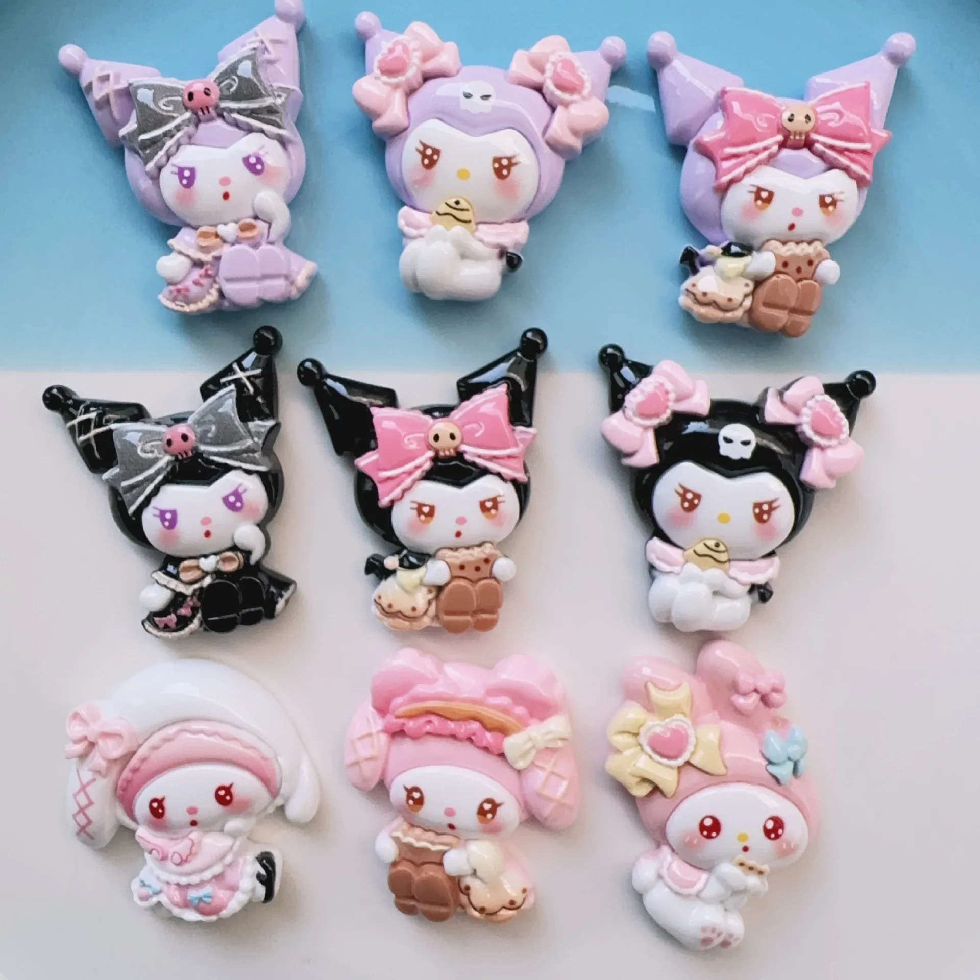 2pcs Resin accessories cute cartoon animal sanrio cartoon resin flatback diy jewelry accessories crafts materials