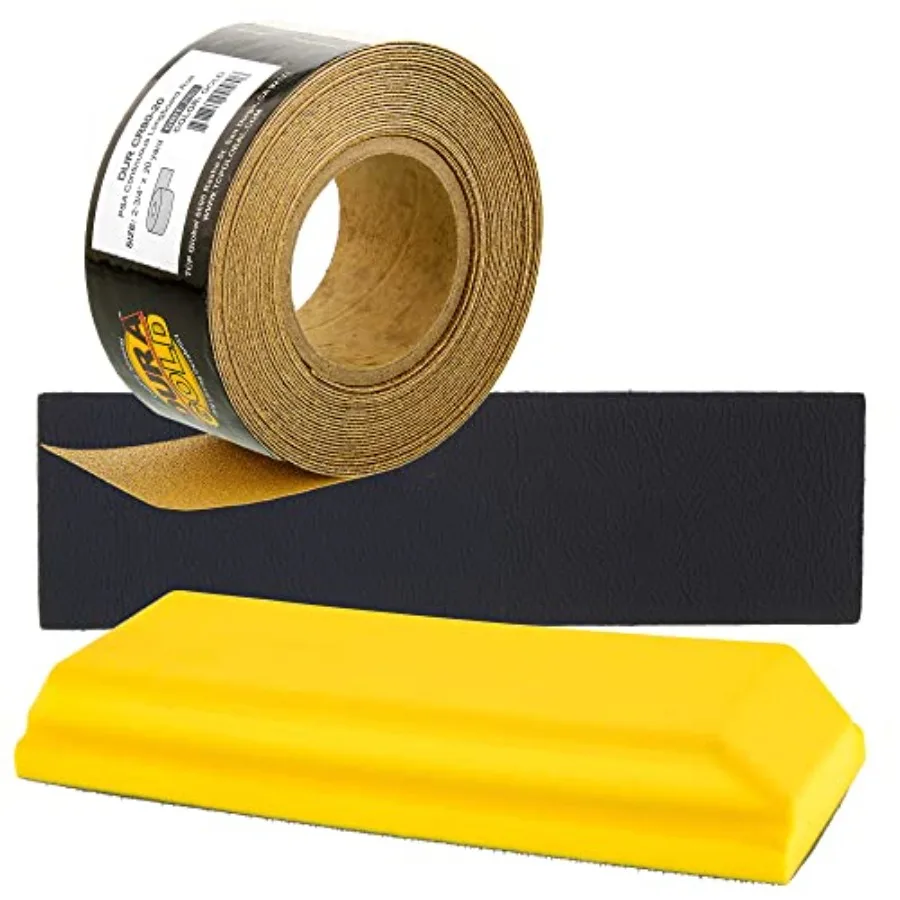 

Pro Series Rectangle 10" x 2-3/4" Hand Sanding Block Pad with Hook and Loop Backing and PSA Sandpaper Conversion Adapter Pad an