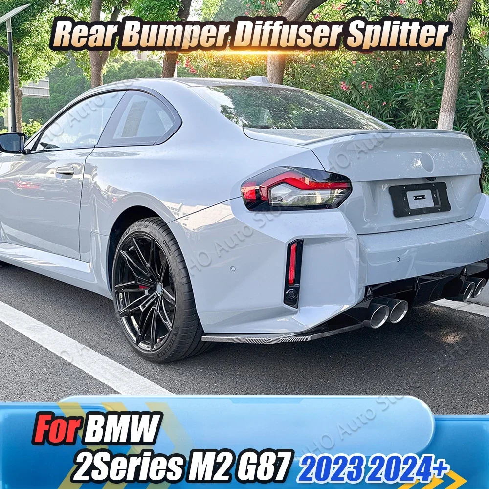 G87 Car Rear Bumper Lip Side Spoiler Trim Rear Corner Protector Guard Diffuser Splitter Tuning Body Kit For BMW G87 M2 2023 2024