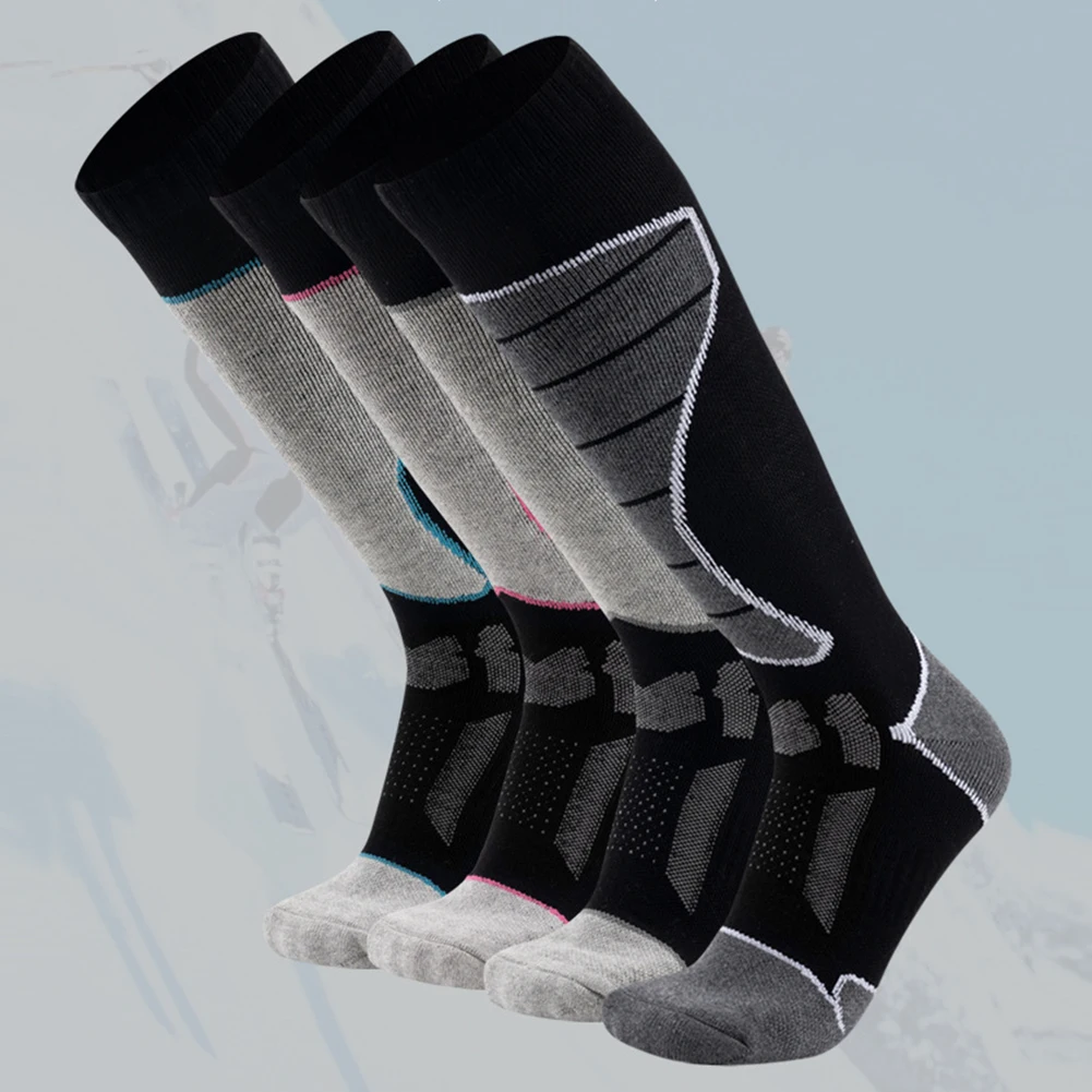 1 Pair Ski Socks Thick Winter Thermal Socks Knee High Hiking Socks Warm Socks for Men Women Skiing Snowboarding Hiking Outdoor