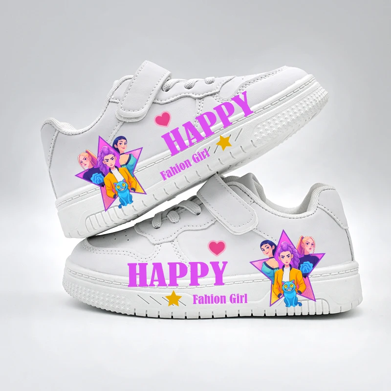 Mädchen Cartoon Casual Sneakers Kinder Mode Neues Rutschfestes Design Niedliche Weiße Sportschuhe Baby Kinder Outdoor Atmungsaktive Schuhe – Detail 4