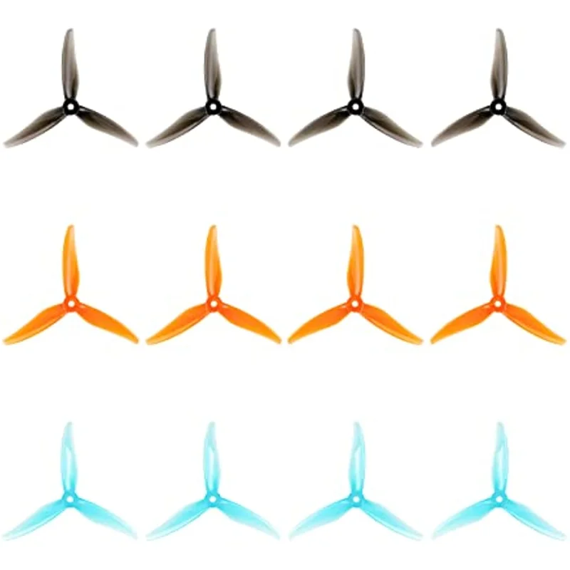 BETAFPV 12pcs Gemfan 51466 MCK V2 3-Blade Propellers with 5mm Shaft Hole Compatible 2207-2306 Brushless Motors 3 Colors 6CW 6CCW