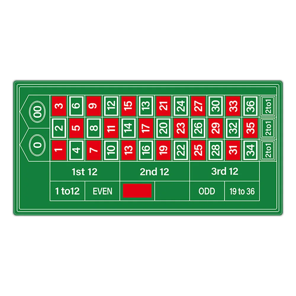 Thickened Multiple Sizes Roulette Poker Mat Poker Rubber Mat Playing Cards Topper for Tables Portable Pokers Table Top Layout
