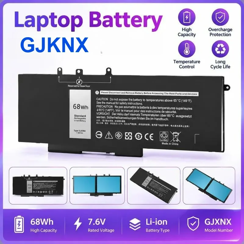 [NEW] GJKNX 7.6V 68Wh for Dell Latitude 5280 5290 5480 5490 P27S Lithium Polymer Laptop Battery