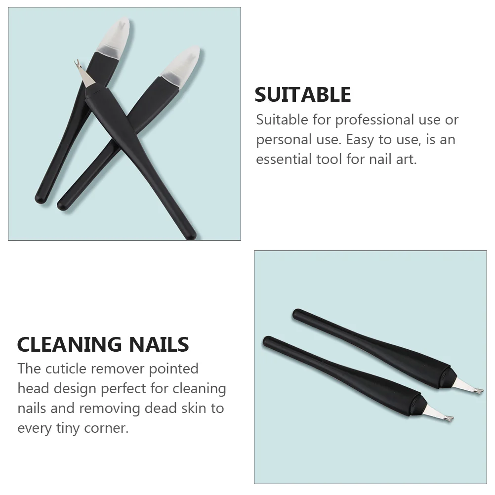 

5pcs Nail Dead Skin Trimmer Remover Callus Pusher Tool Stainless Steel Manicure Pedicure Cuticle Cleaner V Shape Lightweight