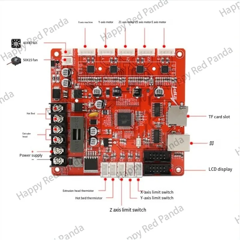 

A8 Newest Mainboard Control Board for A8 Plus RepRap Ramps1.4 2004/12864LCD 3d Printer Motherboard power-off protection