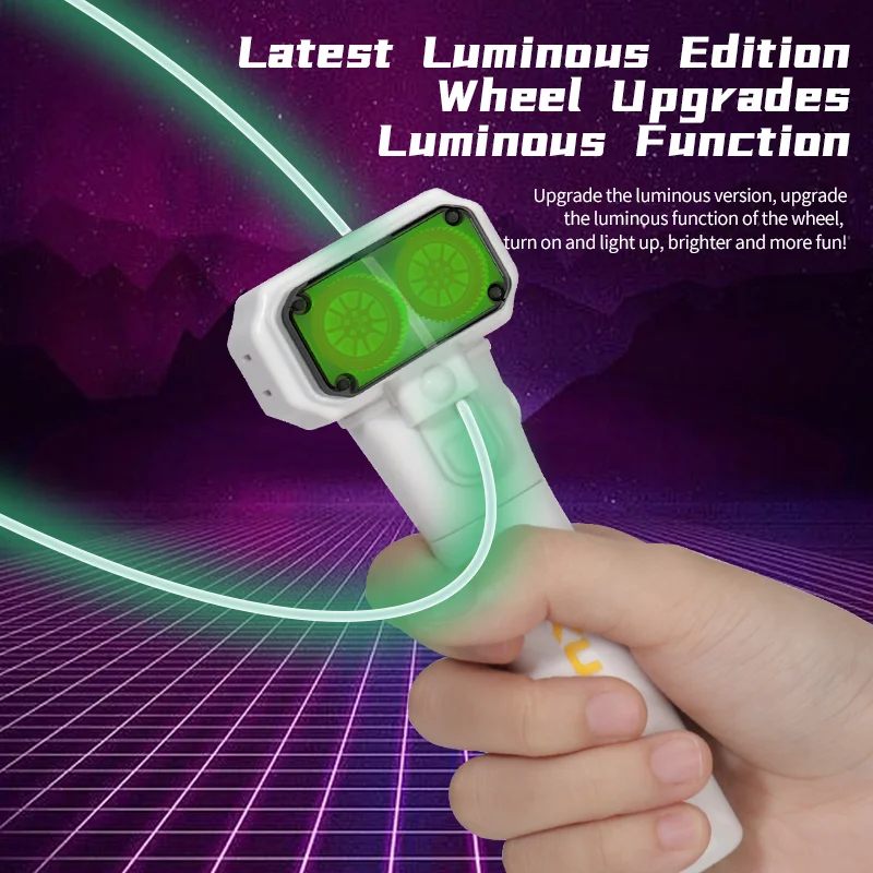 Nueva cuerda que brilla en la oscuridad, lanzador de cuerda, cuerda portátil luminosa, juguete para aliviar el estrés para niños, regalo de fiesta