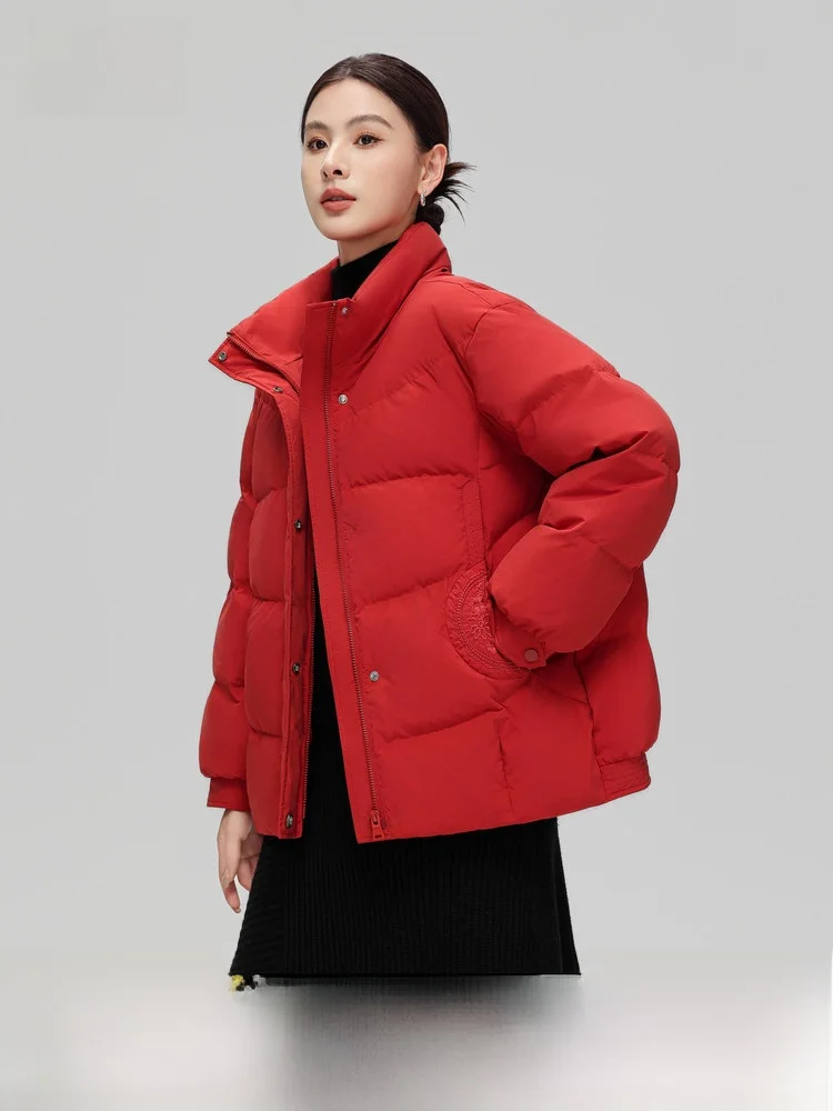 

Элегантная короткая пуховая куртка с воротником-стойкой, женская модная модель в нежном стиле, с наполнителем из утиного пуха, новинка весеннего сезона из Китая.