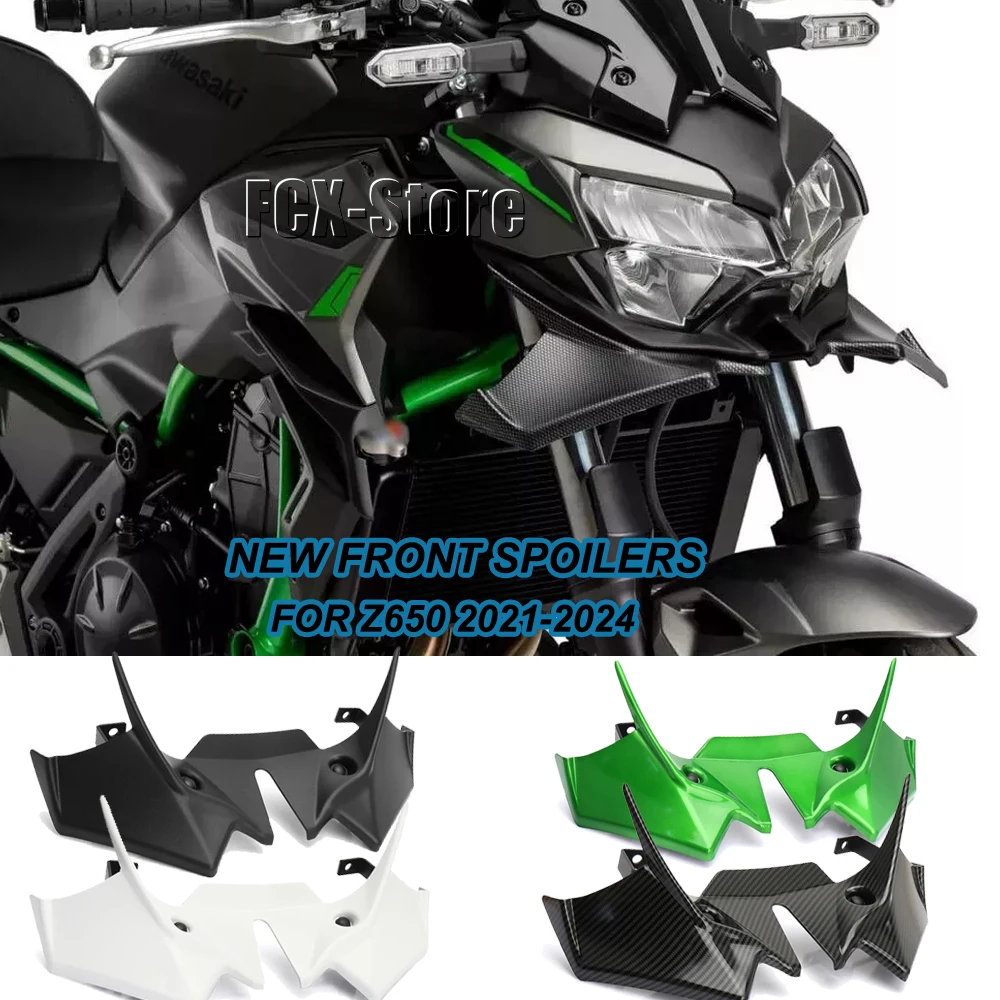 For KAWASAKI Z650 z650 Z 650 2021 2022 2023 2024 Motorcycle Sport Downforce Naked Front Spoilers Aerodynamic Wing Deflector Kit