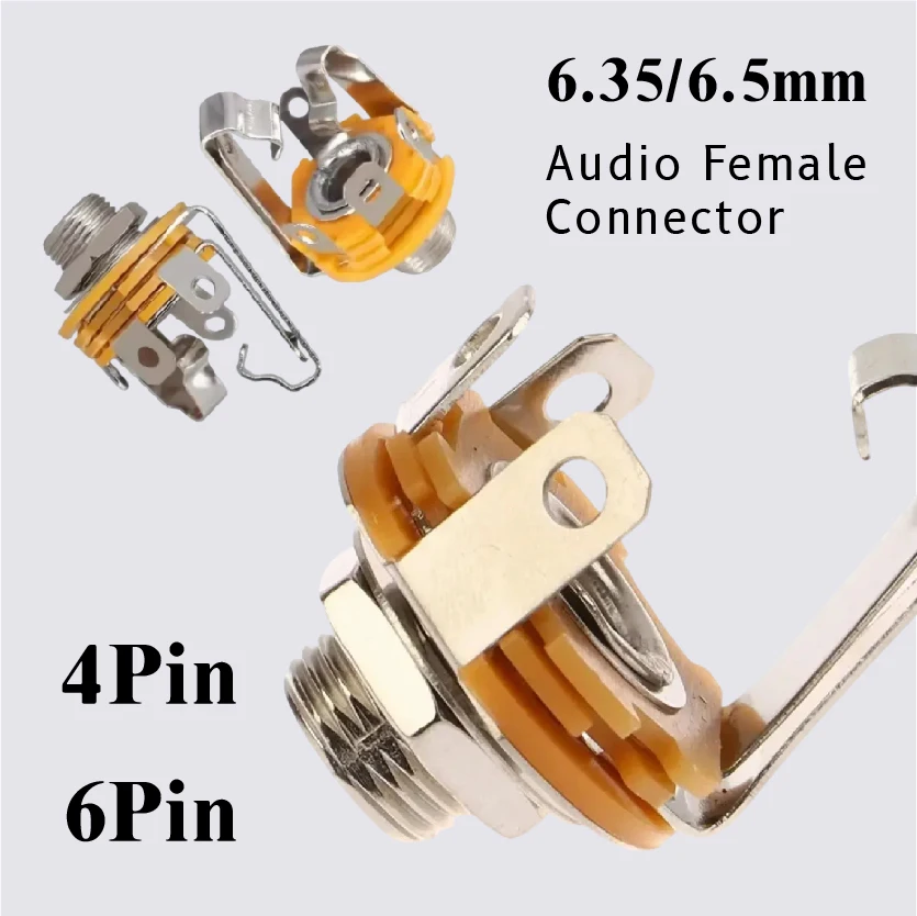 

Моно стерео разъем 6,35/6,5 мм аудио разъем 3-полюсный припой сварочный тип панельное гнездо для крепления