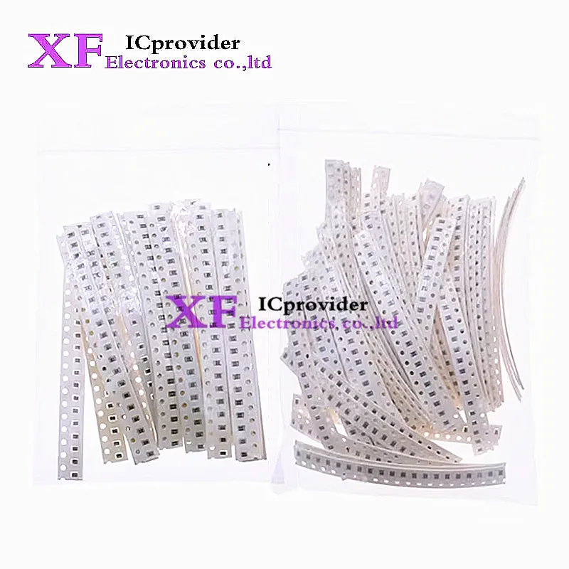 0402 0603 0805 1206 1210 2512 SMD Resistor Assorted Kit 10K 100K 1K 1R 100R 220R Resistance 1% 5% Sample Pack