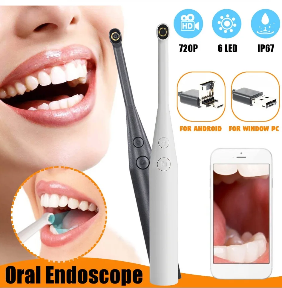 Mini Home HD 720P/1080P Intraoral Endoscope Camera Visual Instruments 3-in-1 USB with 4.5-Inch HD 1080P Screen for Android/PC