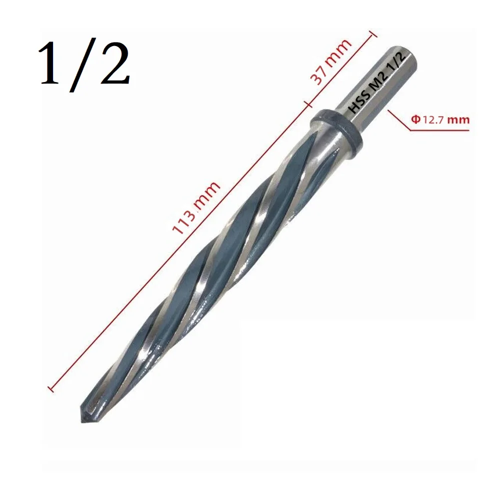 High Speed Steel 12 Inch Bridge Reamer Bit Tapered Design for Overlapping Holes Suitable for Various Materials