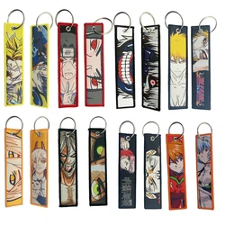 New Design Motorcycles Cars Anime Chain Jet Tags Embroidery Key Fobs for Bag Backpack Keychain Fashion Key Ring Gift