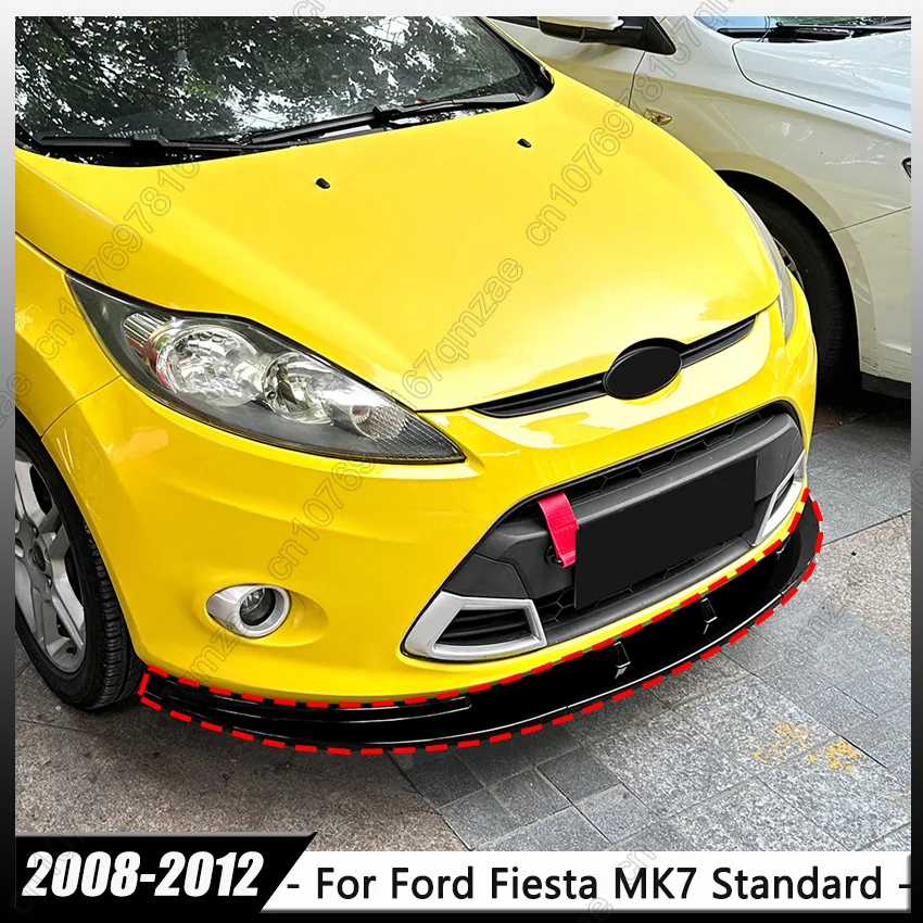 Car Front Bumper Lip Splitter Diffuser Protective Cover Accessories For Ford Fiesta MK7 Standard 2008 - 2012 Body Kits Tuning