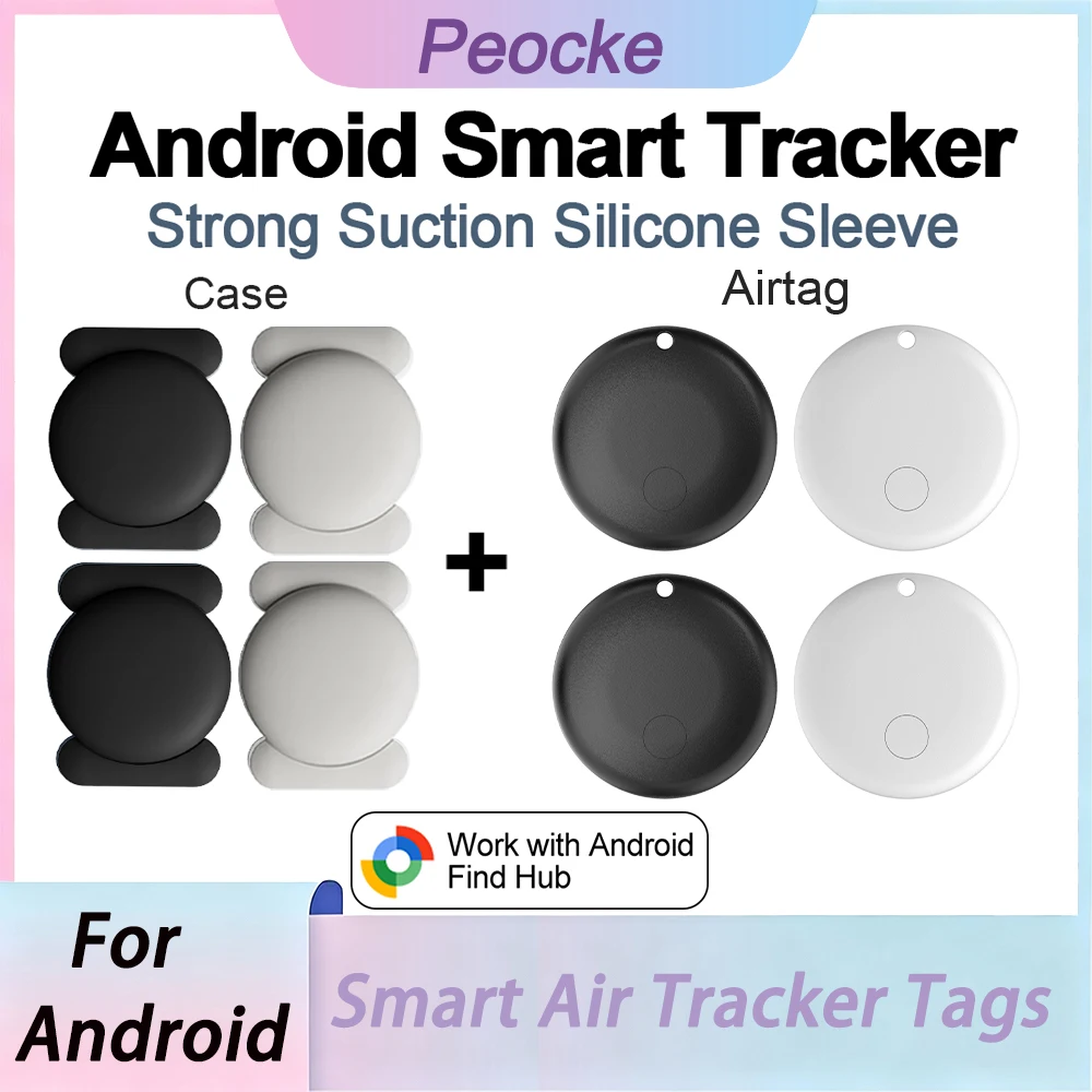 

Smart GPS Tracker with Strong Magnetic Silicone Protective Case For Google Find Hub Device Tracker Scooter Luggage Key Tracking