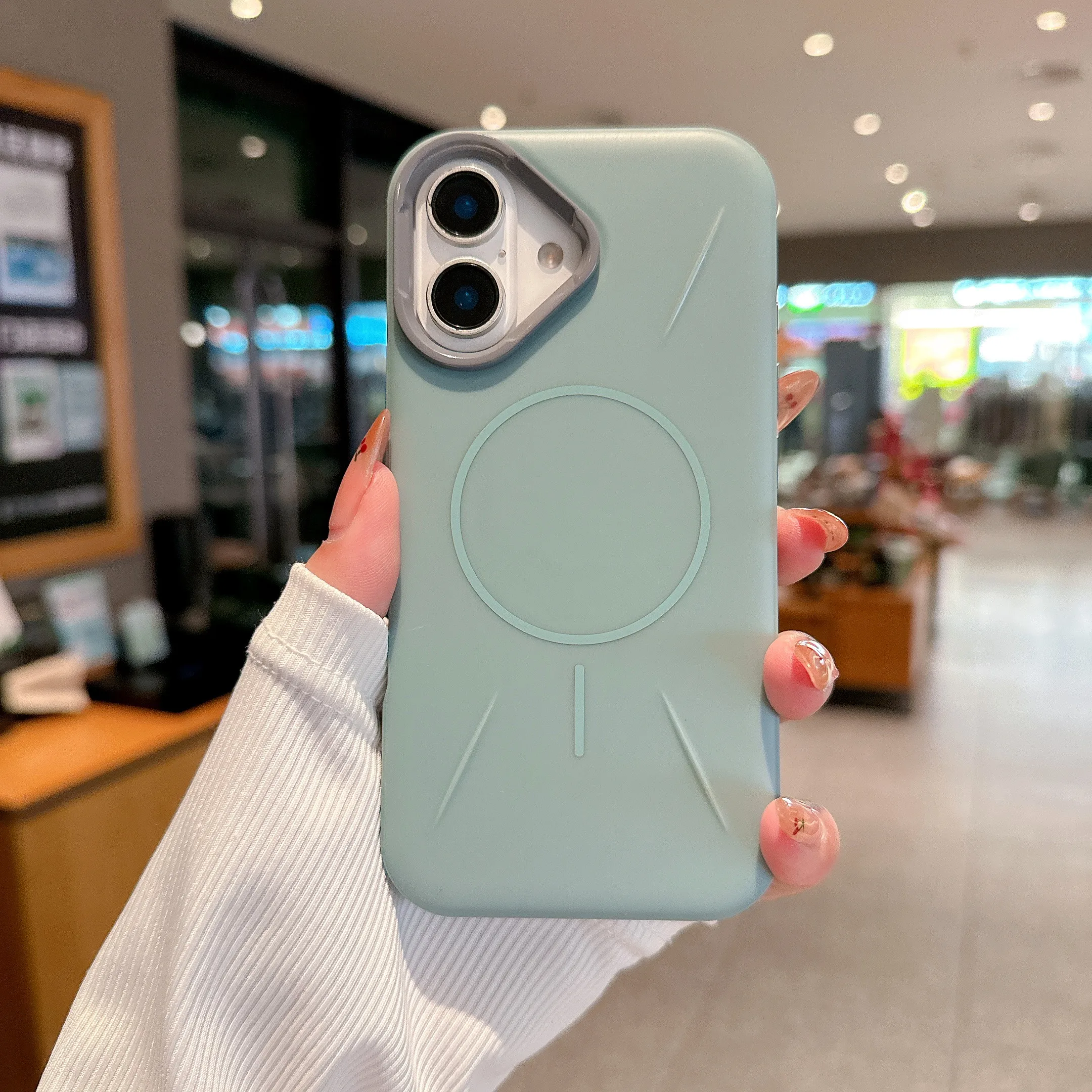 

Phone case suitable for iPhone 14/15/16 series, PC+TPU material，equipped with 2 screen protectors