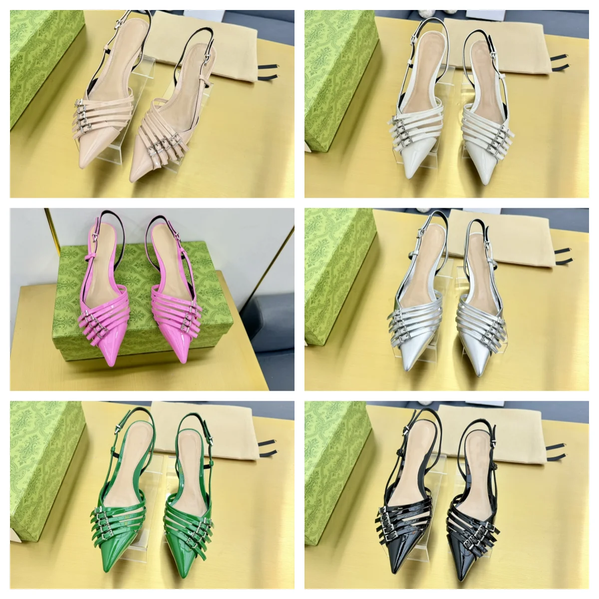 

Europe and the United States foreign trade new fine high heel Baotou back empty sandals female fashion pointed women's shoes