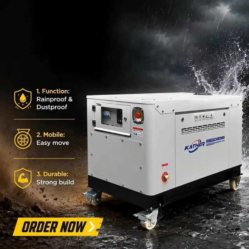 Factory 12kW 15kW 20kW 30kW 40kW 50kW Silent Generators Set Natural /LPG/LNG Dynamo Generator Outdoor Standby