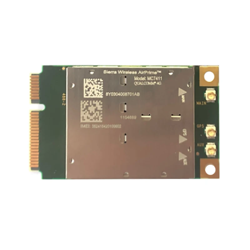 

SIERRA MC7411 LTE Cat7 mini pcie module for AT&T SouthernLINC T-Mobile Telus Verizon US Cellular Galileo, Glonass GPS BeiDou