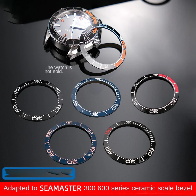 

Sloping Ceramic Bezel GMT and Diving Watch Insert For Omega 38mm 40mm 41.2mm Mens Watch Replace Watch Face Watch Bezel Inserts