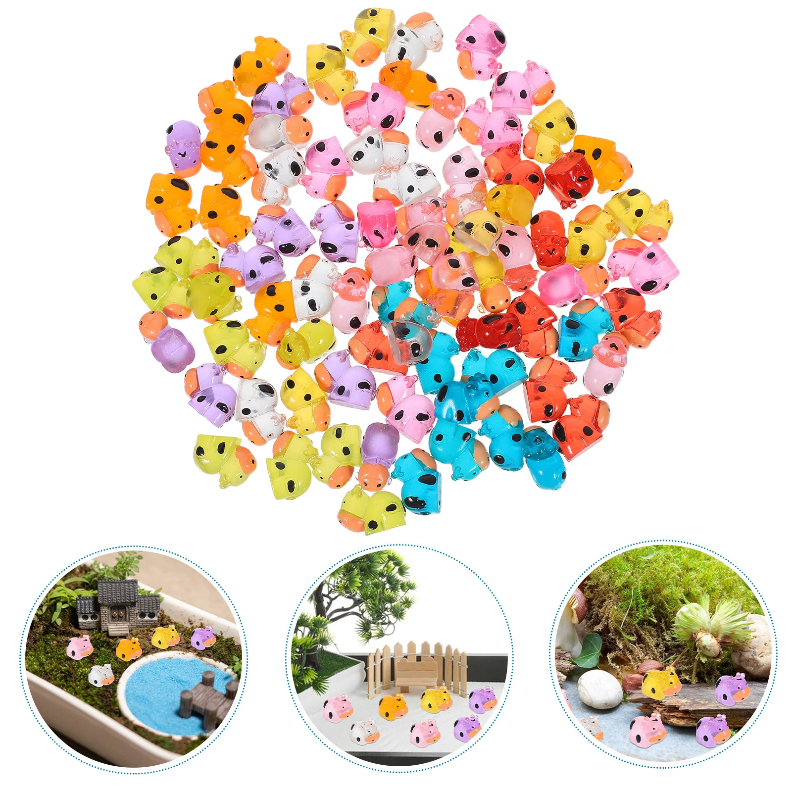 

90 pcs Mini Cow Figurines Glow In The Dark 3D Resin Cows For Home Decor Desk Nightstand Garden Landscape Ornament Statue