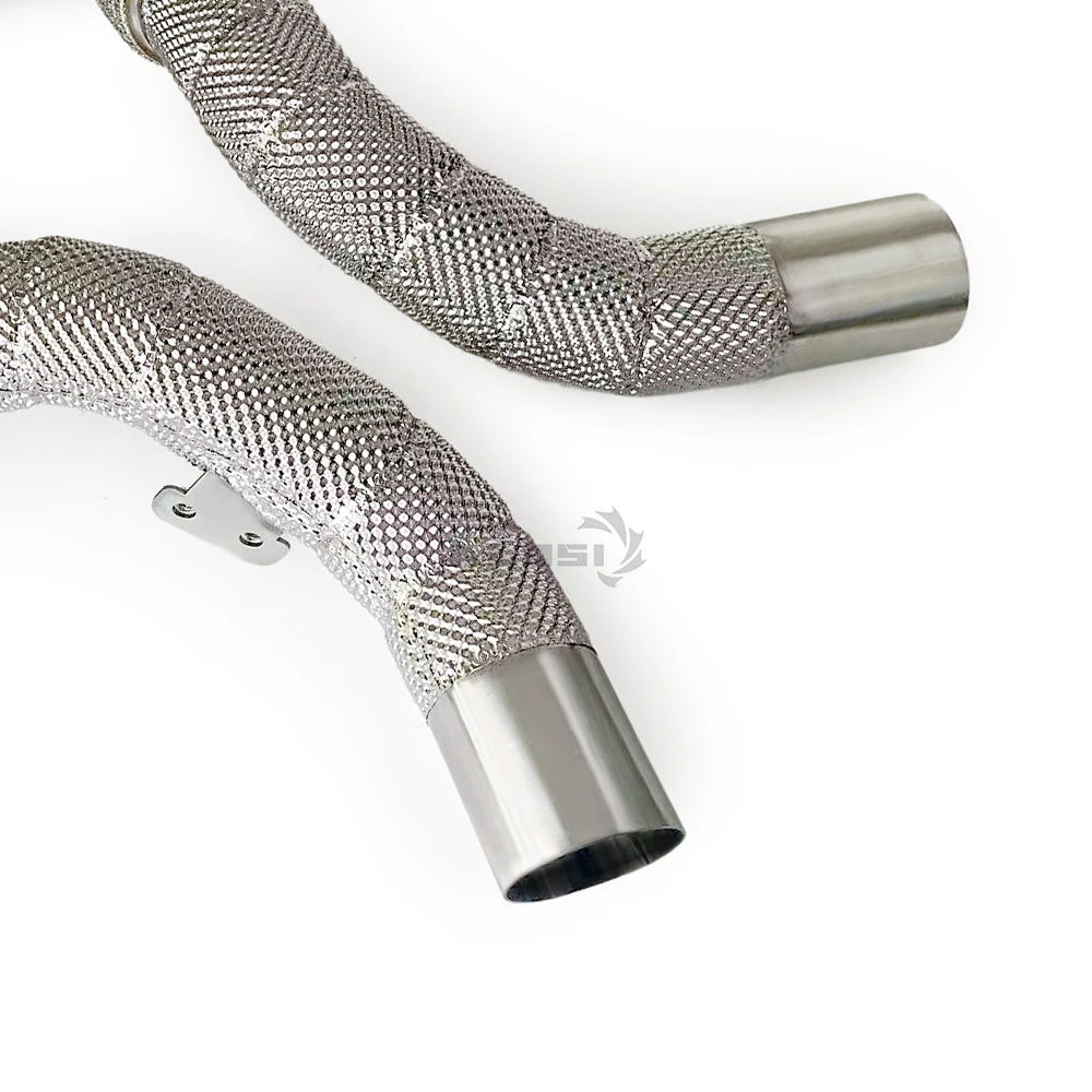 Exhaust downpipe for BMW M550/M550i G30/N63 4.4T 2017-2020 Heat Shield Downpipe Exhaust Pipe High Performance Stainless Steel
